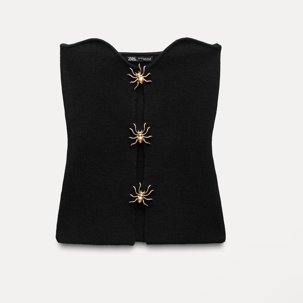 Zara Ribbed spider top - Picture 3 of 7